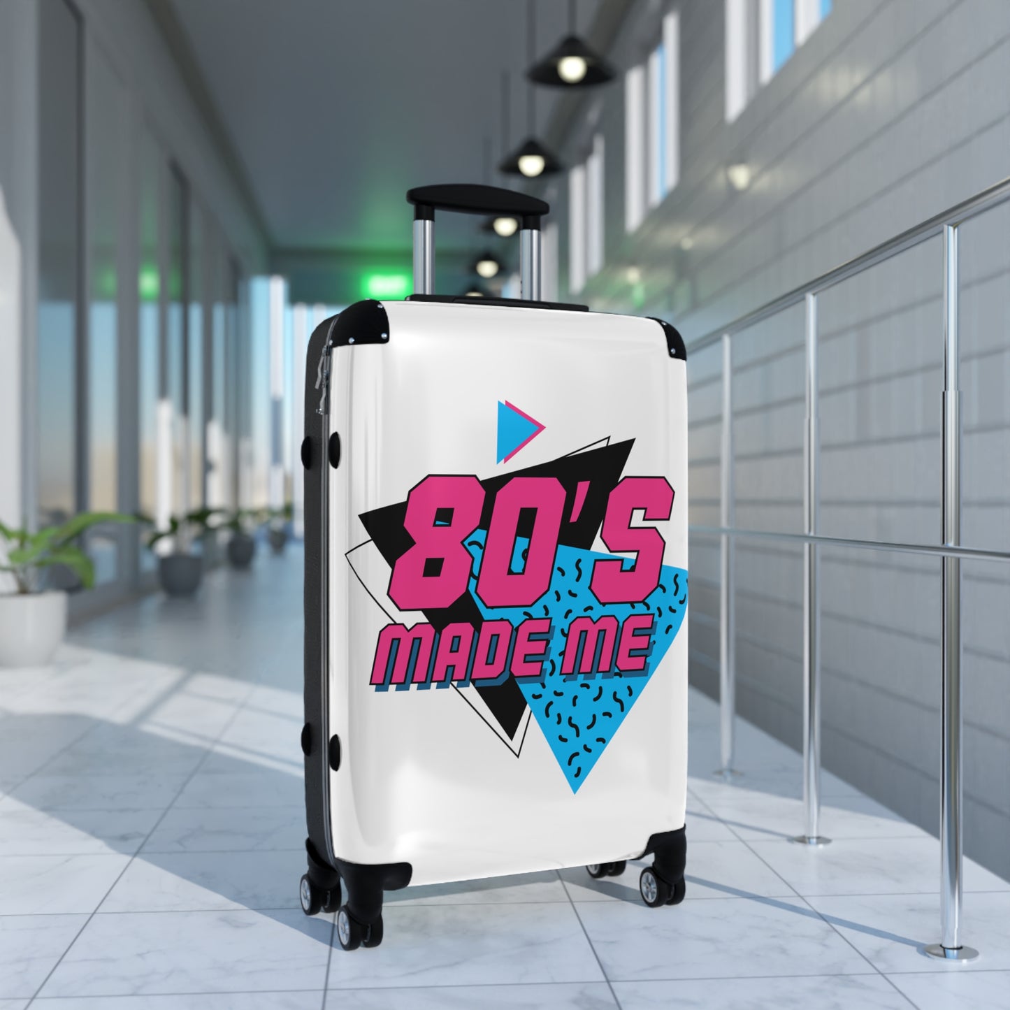 Fun 80's themed Suitcase in Large, Medium and Small