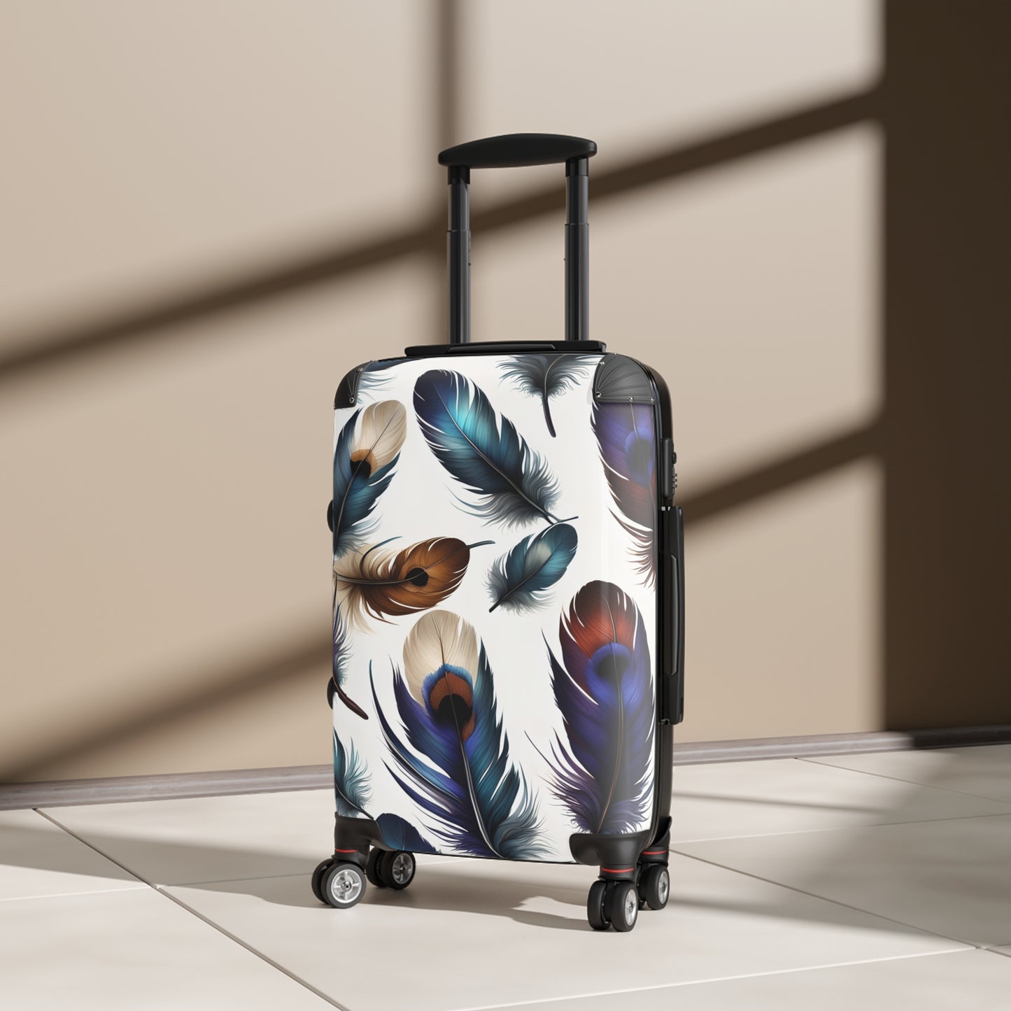 Fabulous Feathers Travel themed Suitcase in Large, Medium and Small