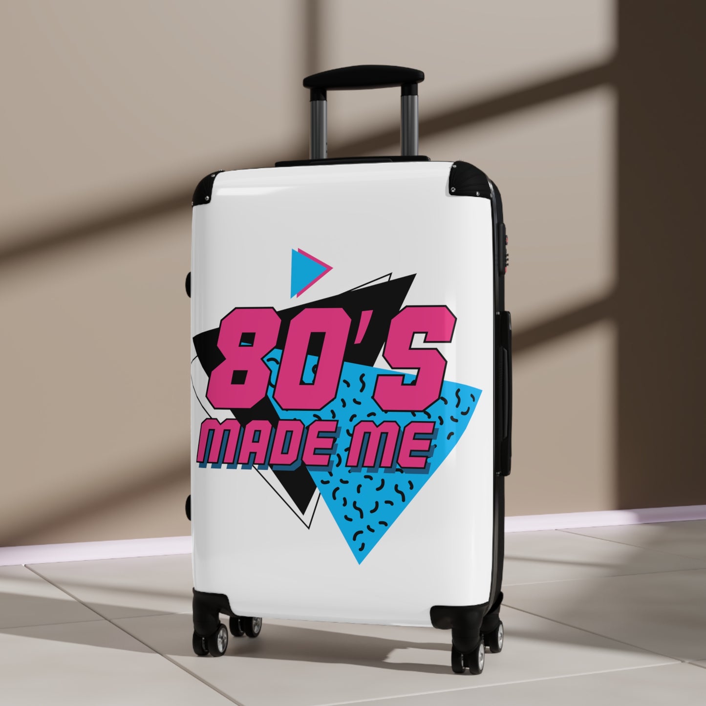 Fun 80's themed Suitcase in Large, Medium and Small